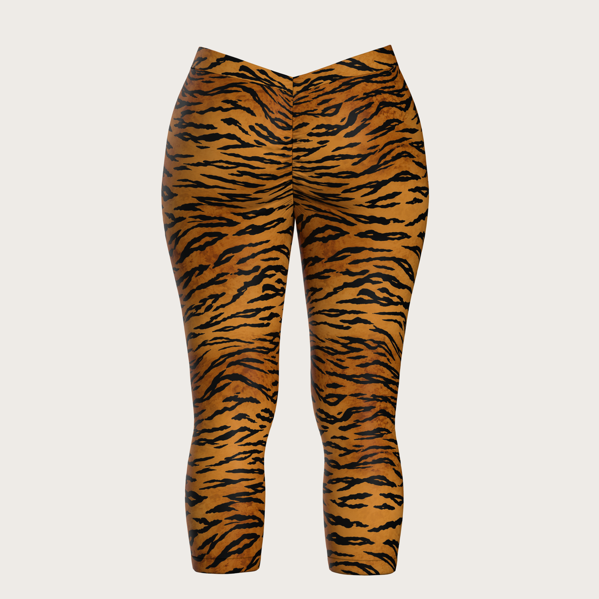 Tiger Star V-Cut Capri Leggings